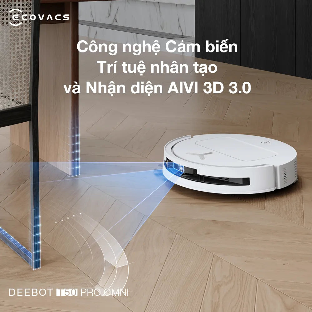 DEEBOT T50 PRO OMNI - AUTO cảm biến trí tuệ nhân tạo