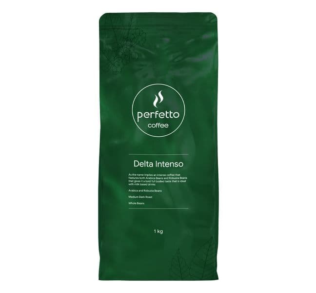 Cà phê hạt Perfetto Delta Intenso 1000g - Rang đậm vừa