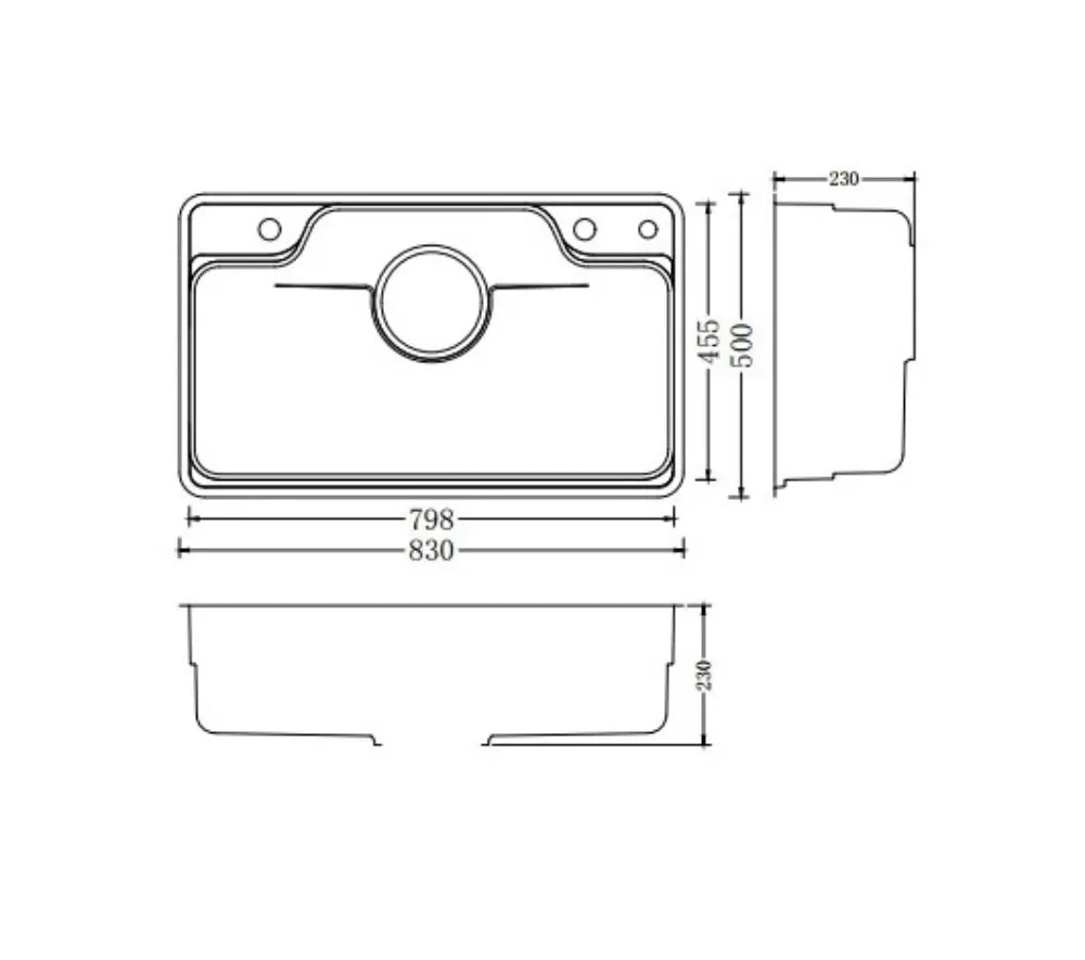 kích thước Chậu bếp LIKEN NL792D