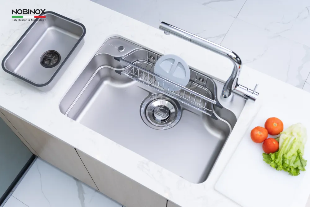 Chậu bếp LIKEN NL780 inox 304 | Kích thước 750x480mm |Lòng sâu 225mm