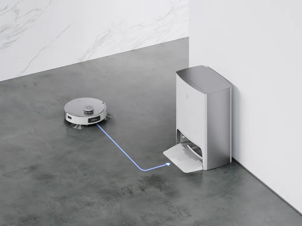 Robot hút bụi lau nhà Ecovacs Deebot X1 Omni tự động về giặt khăn