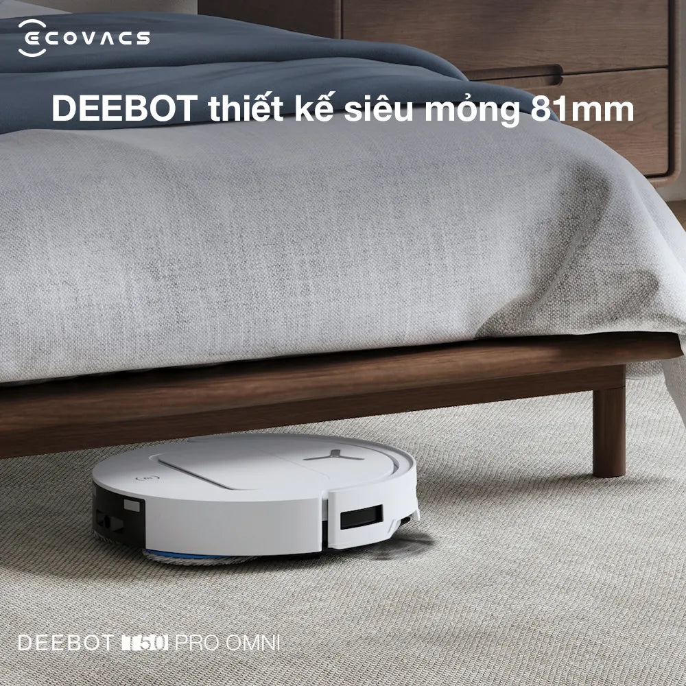 DEEBOT T50 PRO OMNI 2025 thân mỏng 81mm
