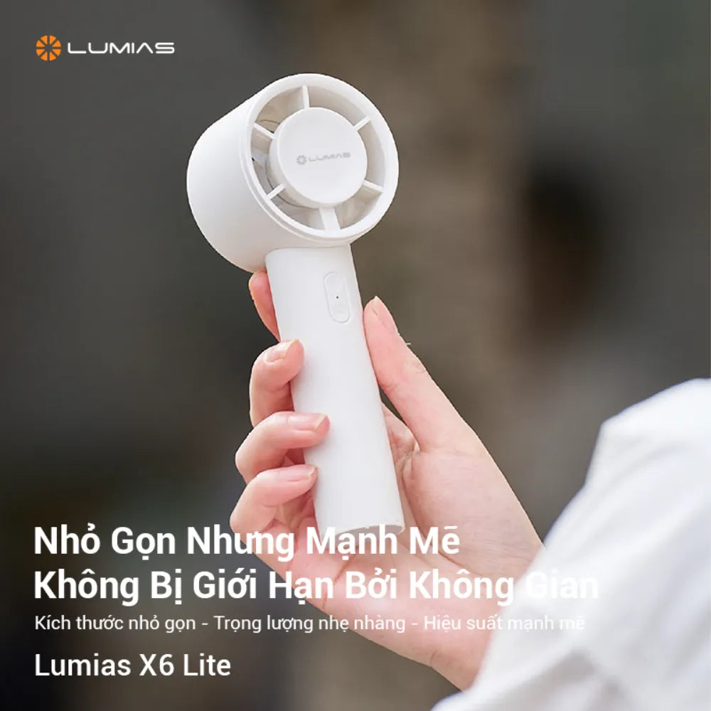 Quạt tích điện Lumias X6 Lite nhỏ gọn