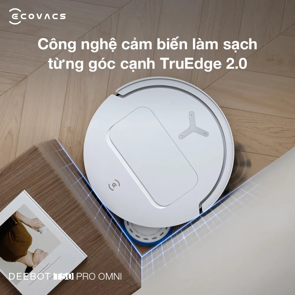  DEEBOT T50 PRO OMNI 2025 chống rối, lau sát cạnh, tự giặt giẻ 70°C và điều khiển giọng nói