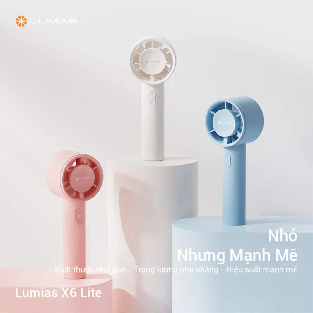 Quạt tích điện Lumias X6 Lite có 3 màu