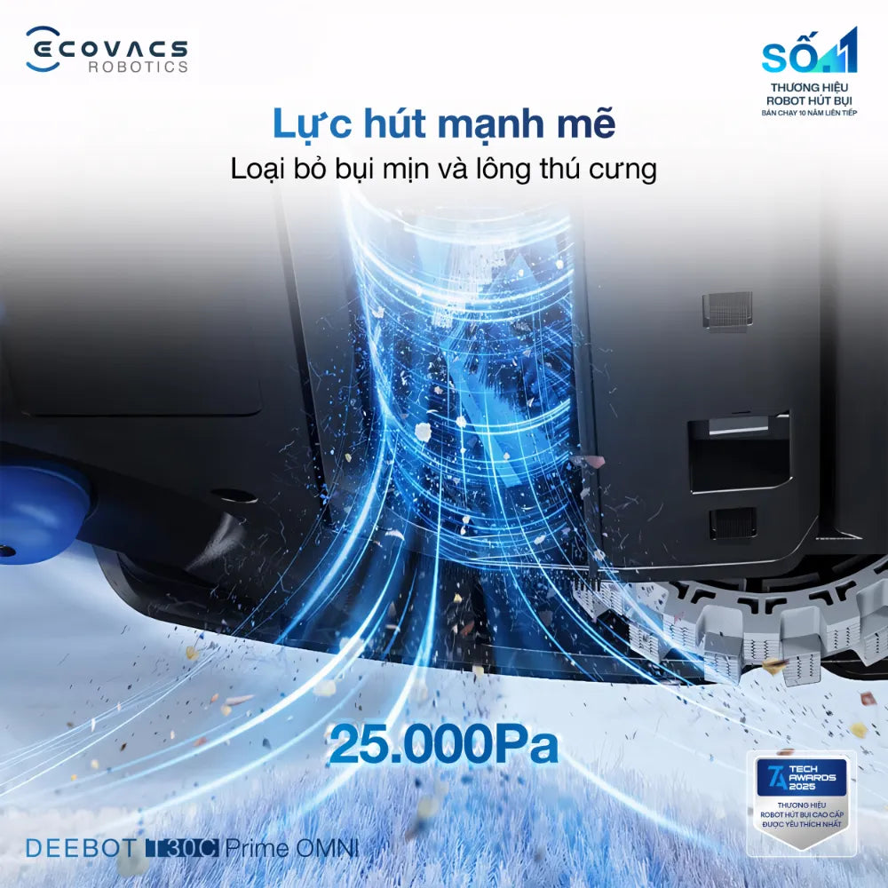 DEEBOT T30C PRIME OMNI | Robot hút bụi lau nhà, hút 25.000 Pa, giá tốt