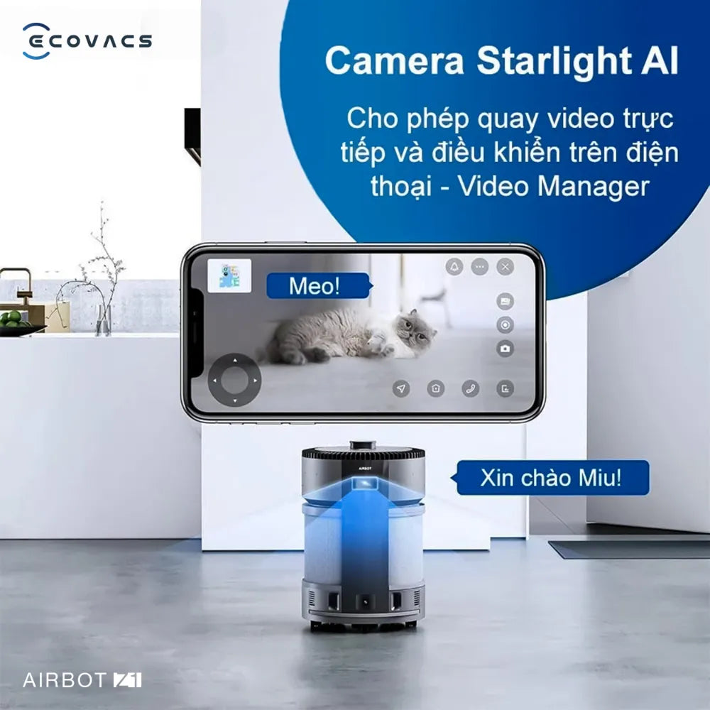 Robot lọc không khí AIRBOT Z1 sử dụng camera starlight AI