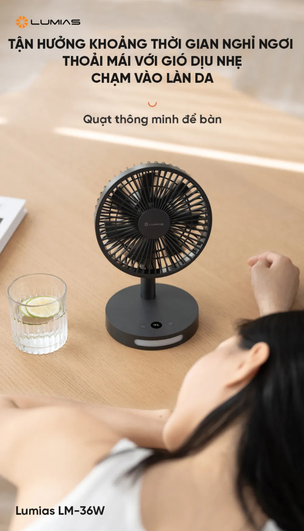 Quạt để bàn Lumias LM-36W 
