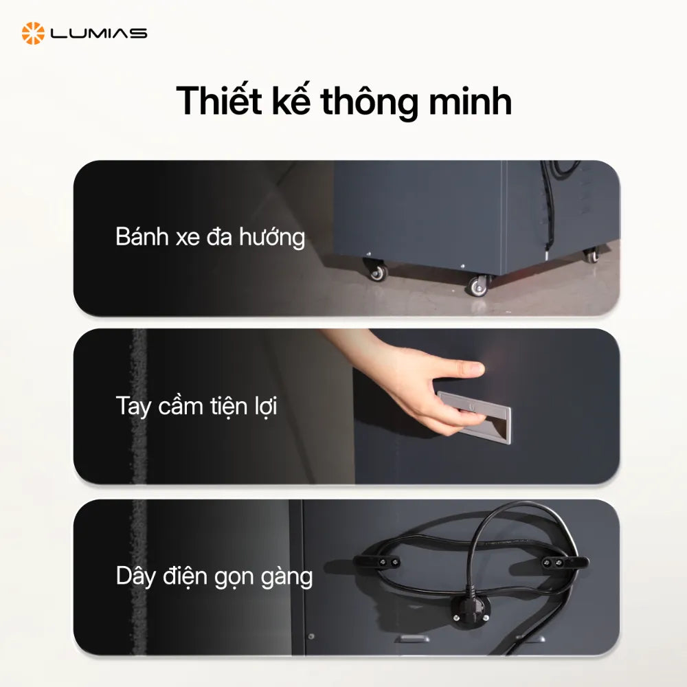  Máy hút ẩm công nghiệp Lumias LID-S90 thiết kế thông minh