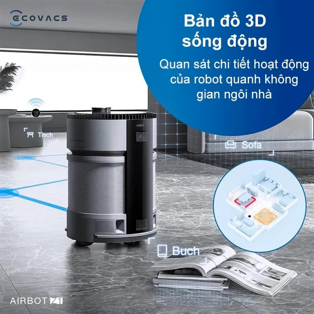  Robot lọc không khí AIRBOT Z1 nổi bật với lọc HEPA H13