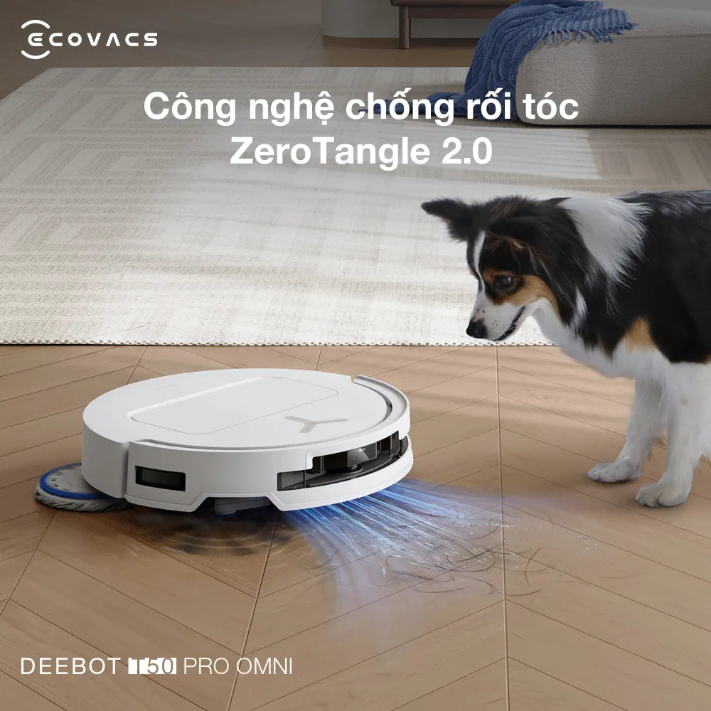 DEEBOT T50 PRO OMNI - AUTO công nghệ chống rối tóc