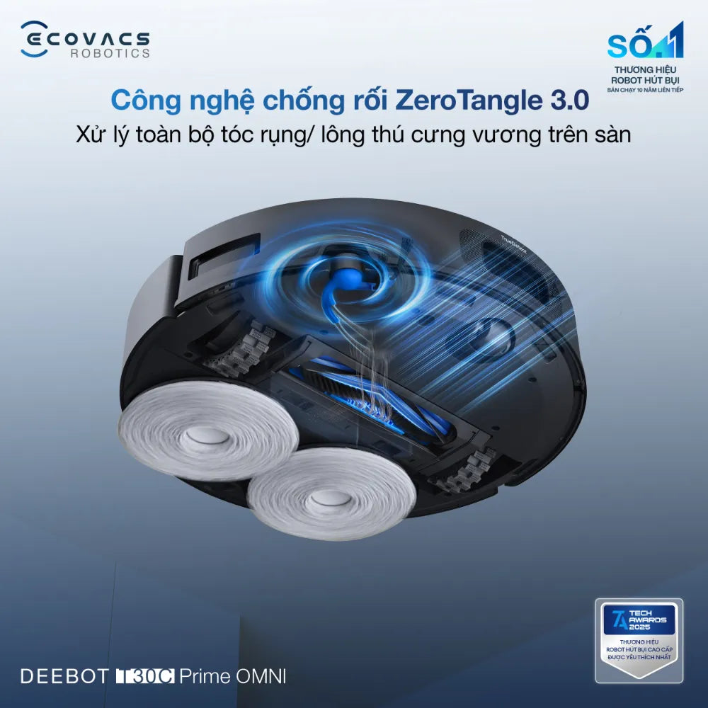 DEEBOT T30C PRIME OMNI công nghệ ZeroTangle 2.0