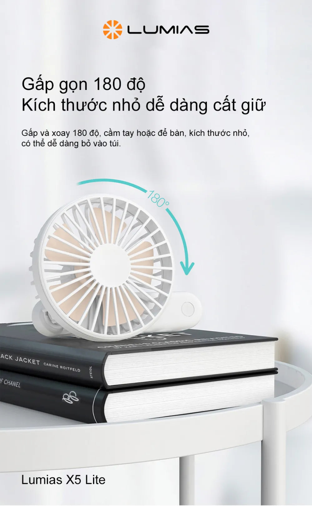 Quạt cầm tay Lumias X5 Lite nhỏ gọn