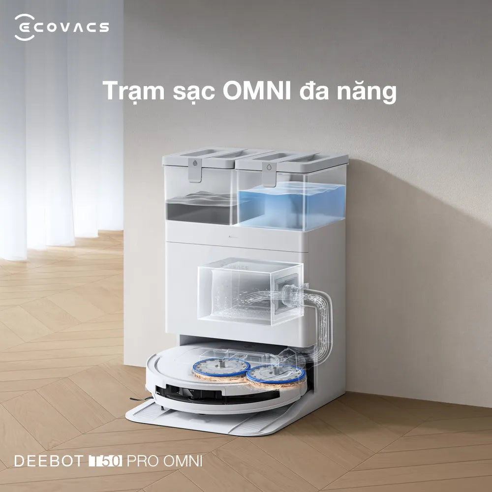 Robot hút bụi lau nhà Ecovacs DEEBOT T50 PRO OMNI 2025