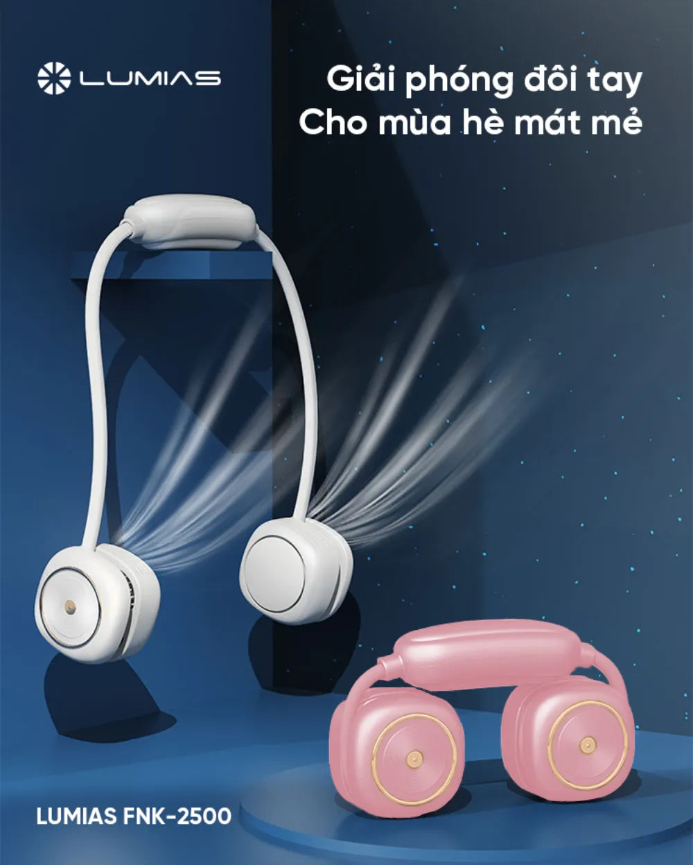Quạt đeo cổ Lumias FNK rảnh tay
