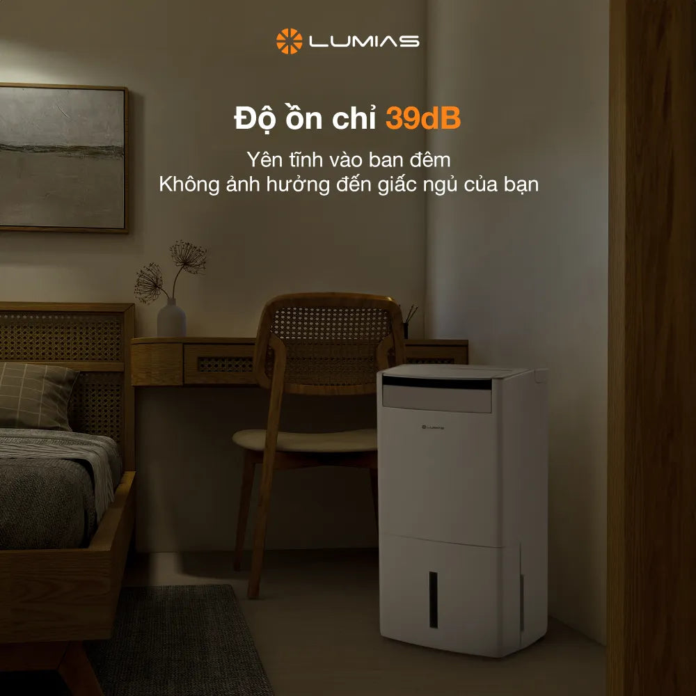 Máy hút ẩm kiêm lọc khí Lumias D6S-26L độ ồn 39dB
