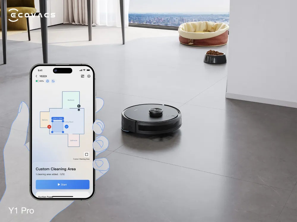 Robot hút bụi lau nhà Ecovacs Y1 Pro Điều khiển bằng giọng nói