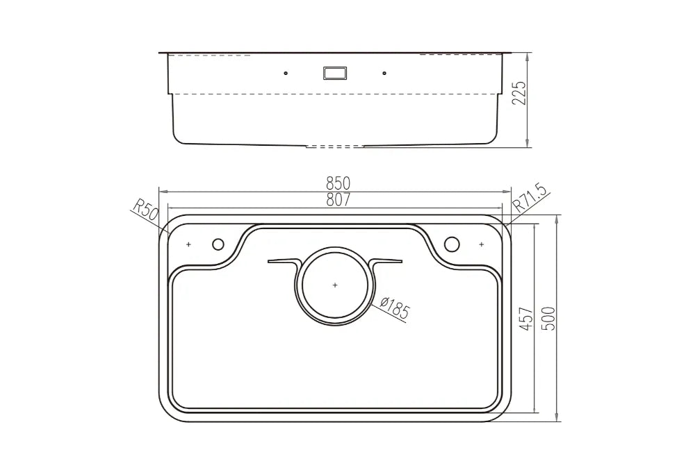 kích thước Chậu bếp LIKEN NL890D