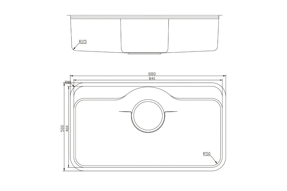 kích thước Chậu bếp ROSA NN995D 