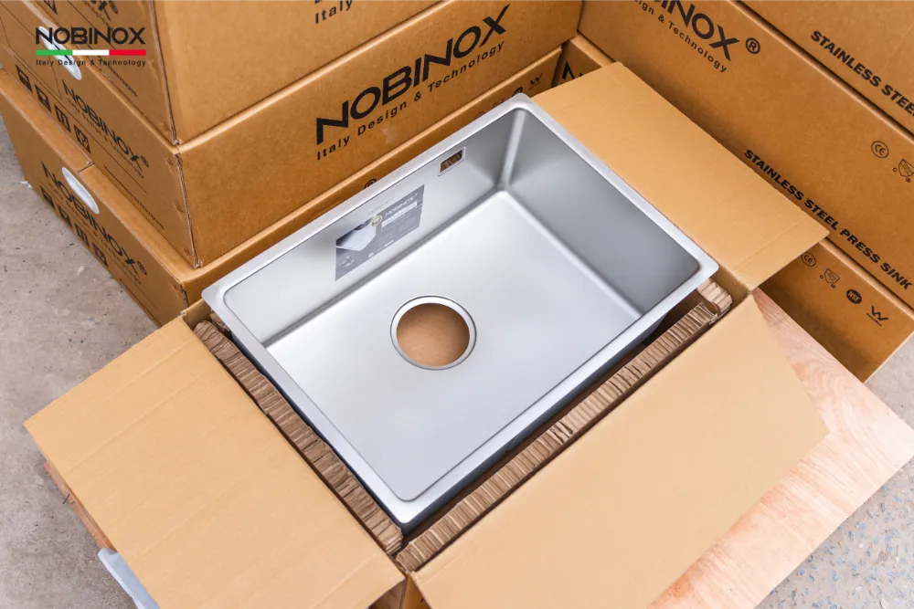 Chậu bếp Nobinox LISA Stone NN645S bề mặt vân đá