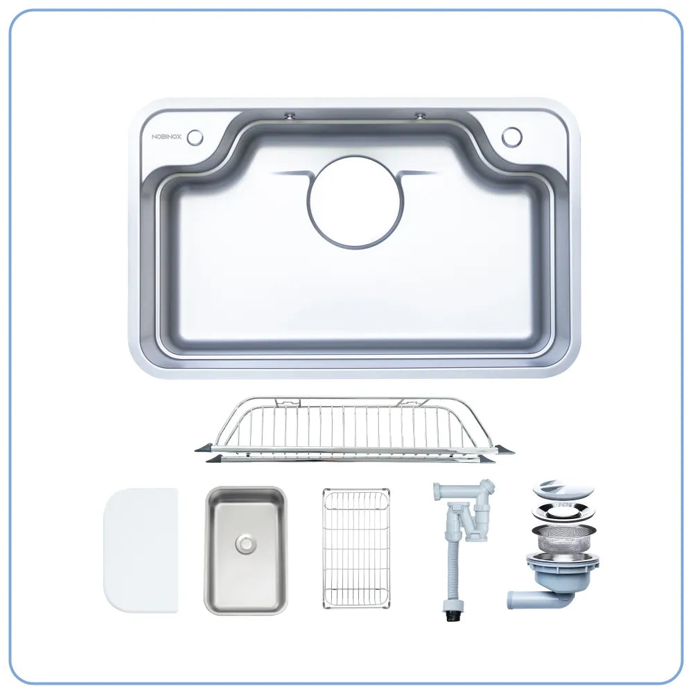 Chậu bếp Nobinox LIKEN NL890D sâu 225 mm
