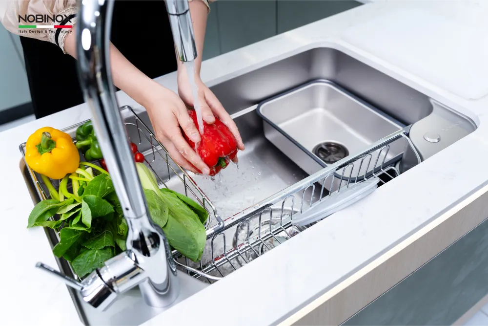Chậu bếp LIKEN NL890D lòng chậu rộng 850mm