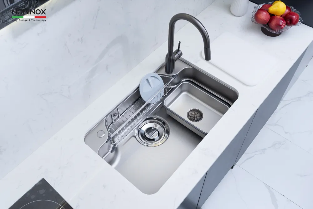 Chậu bếp LIKEN NL780 inox 304 | Kích thước 750x480mm |Lòng sâu 225mm