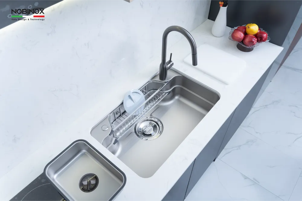 Chậu bếp LIKEN NL780 inox 304 | Kích thước 750x480mm |Lòng sâu 225mm