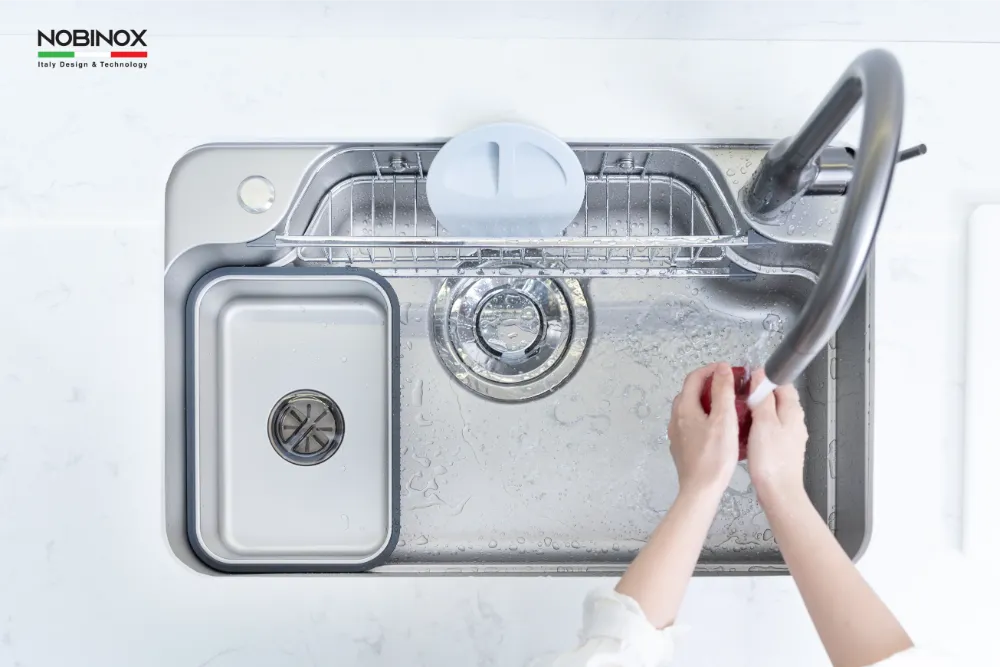 Chậu bếp LIKEN NL780 inox 304 | Kích thước 750x480mm |Lòng sâu 225mm
