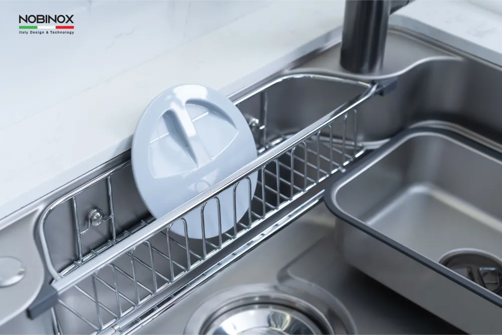 Chậu bếp LIKEN NL780 inox 304 | Kích thước 750x480mm |Lòng sâu 225mm