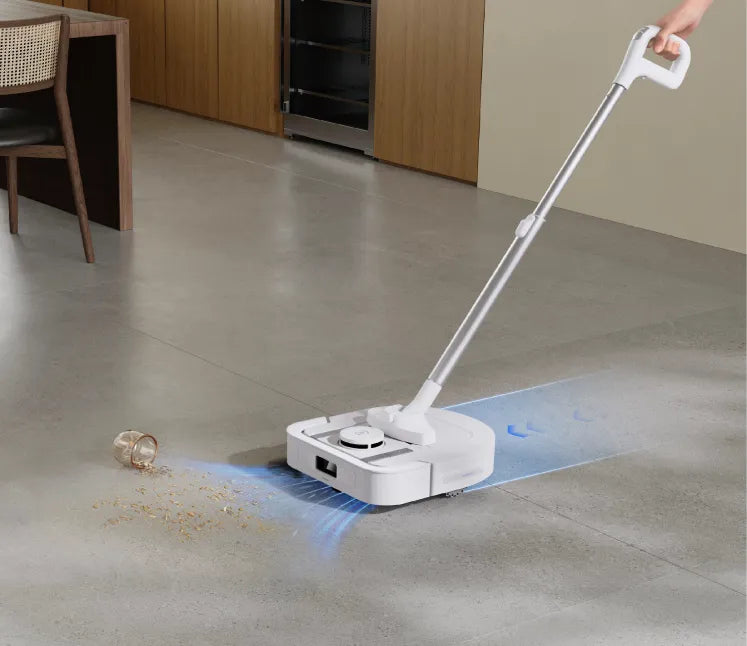 Robot hút bụi Ecovacs Deebot X5 Hybrid chống rối tóc và tự thu gom bụi.