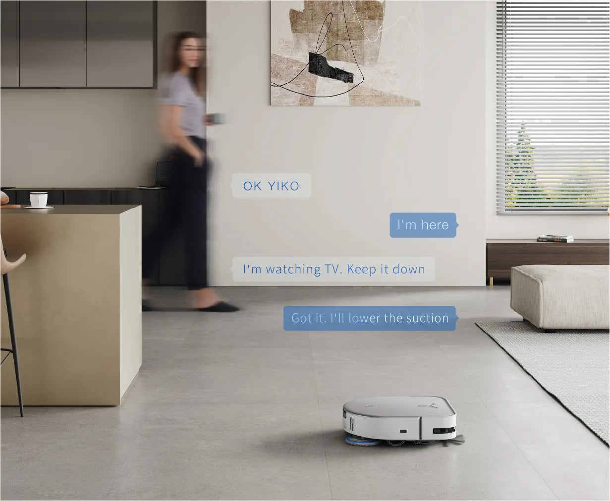 Robot hút bụi Ecovacs Deebot X5 Pro Omni có thể điều khiển bằng giọng nói
