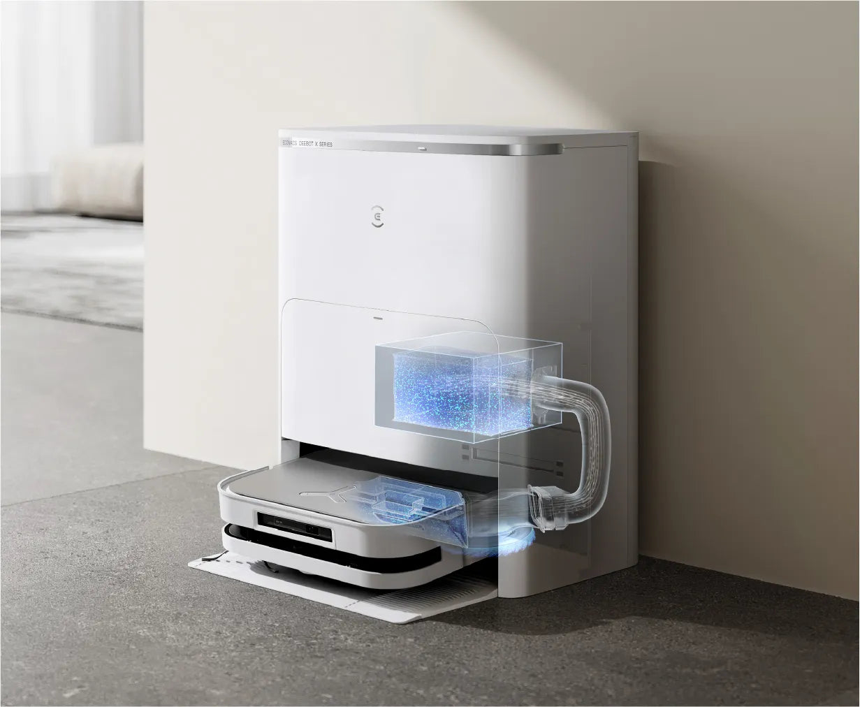 Robot hút bụi Ecovacs Deebot X5 Pro Omni tự giặt giẻ nước nóng 70°C