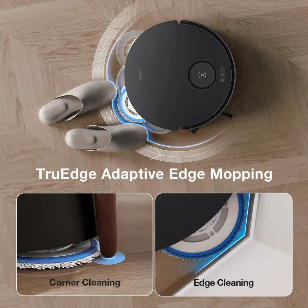 DEEBOT T30 OMNI nổi bật với công nghệ lau xoay, làm sạch mép cạnh TruEdge