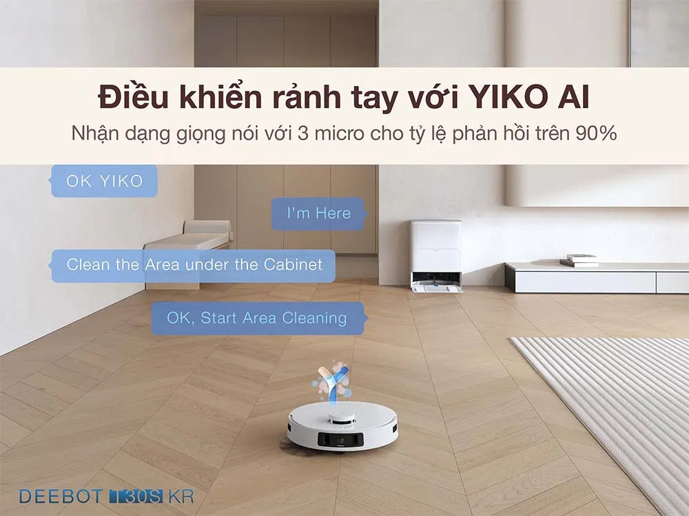 Robot hút bụi lau nhà Ecovacs Deebot T30S KR điều khiển bằng giọng nói