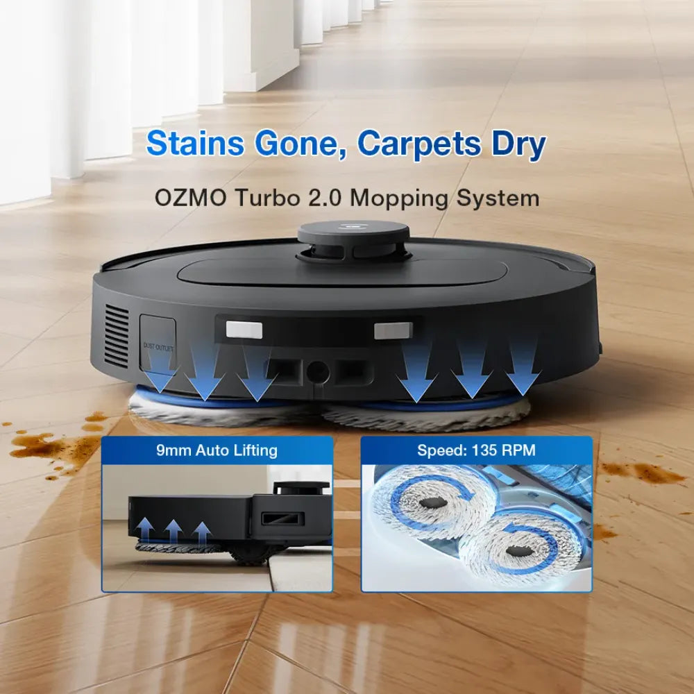 DEEBOT T30S PRO PLUS tự động nâng rẻ lên 9mm bảo vệ thảm