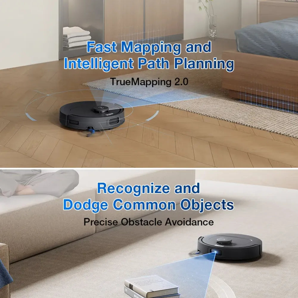 DEEBOT T30S PRO PLUS là mẫu robot hút bụi lau nhà nổi bật với lực hút rất mạnh và công nghệ chống rối tóc nâng cấp.