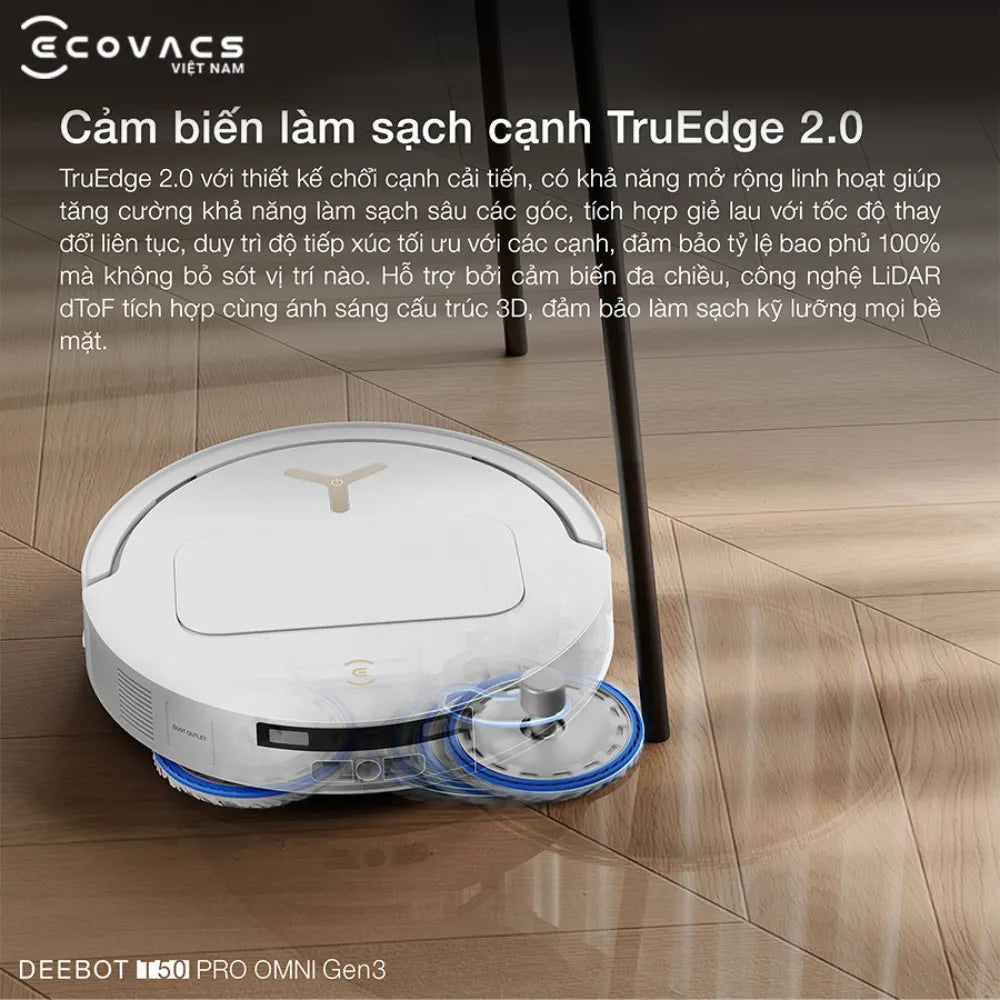 DEEBOT T50 PRO OMNI Gen3 cảm biến làm sạch 2.0