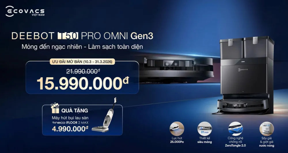 DEEBOT T50 PRO OMNI Gen3 cao cấp