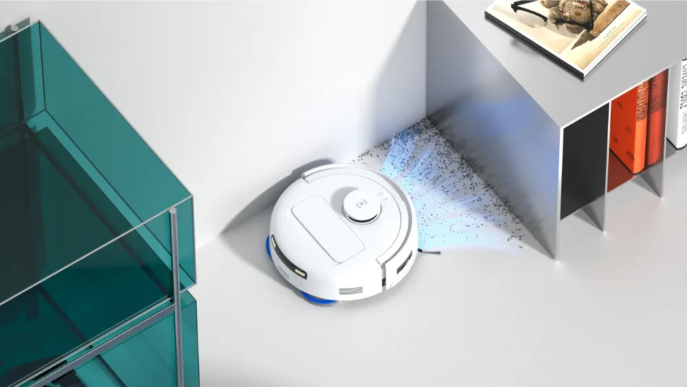 Robot hút bụi lau nhà Ecovacs Deebot Mini làm sạch góc cạnh