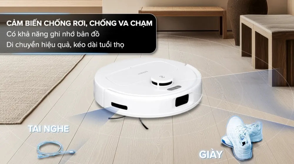 Robot hút bụi lau nhà Ecovacs Deebot N30 Pro Omni 2025 có khả năng ghi nhớ bản đồ