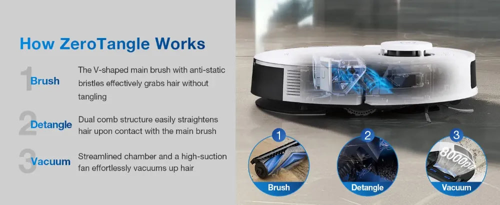 Robot hút bụi lau nhà Ecovacs Deebot N20 Pro phù hợp nhà có tóc rụng