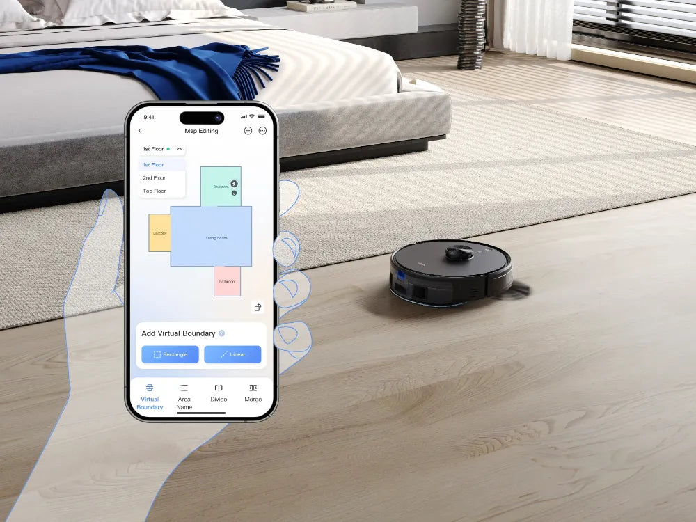 Robot hút bụi lau nhà Ecovacs Y1 Pro Plus điều khiển bằng Ứng dụng Ecovacs Home