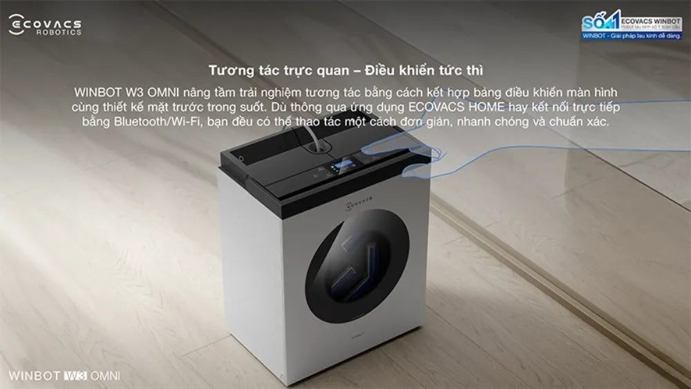 Ecovacs WINBOT W3 OMNI là mẫu robot lau kính cao cấp trong nhóm WINBOT