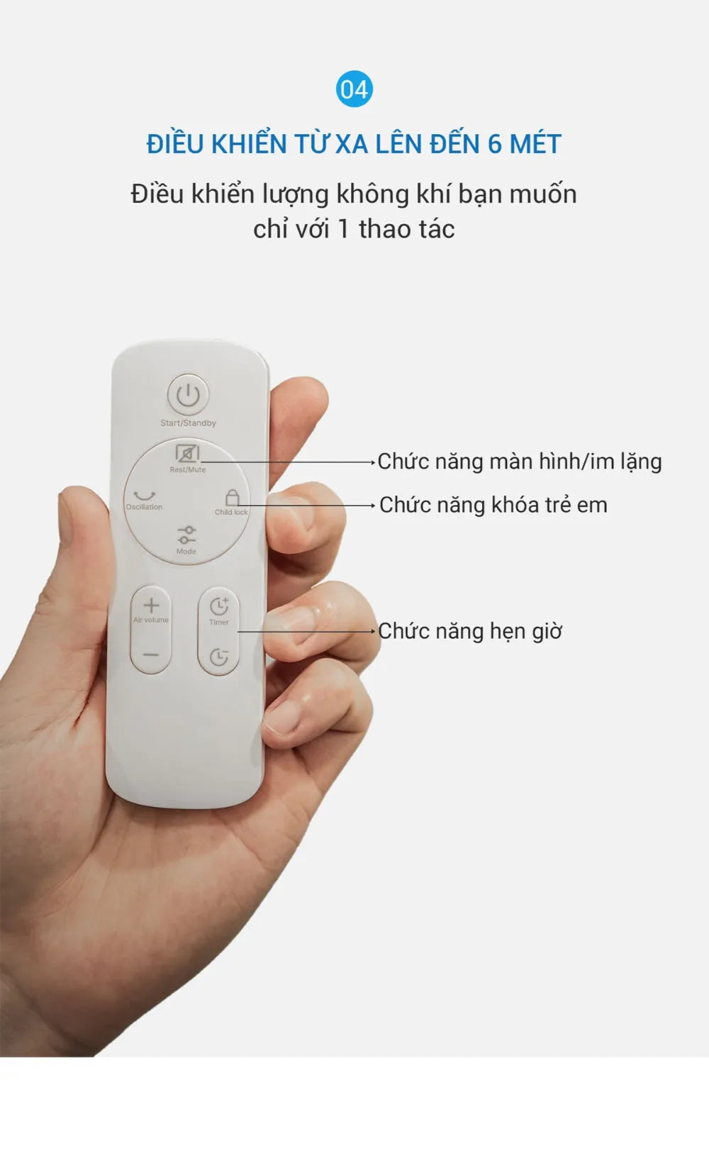 Quạt không cánh Lumias T08 Pro có  điều khiển từ xa 6mét