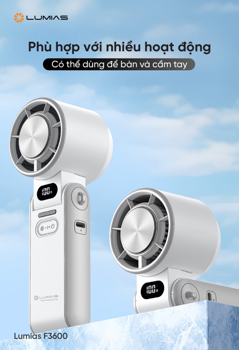 Quạt cầm tay mini Lumias F3600 có chế độ làm lạnh