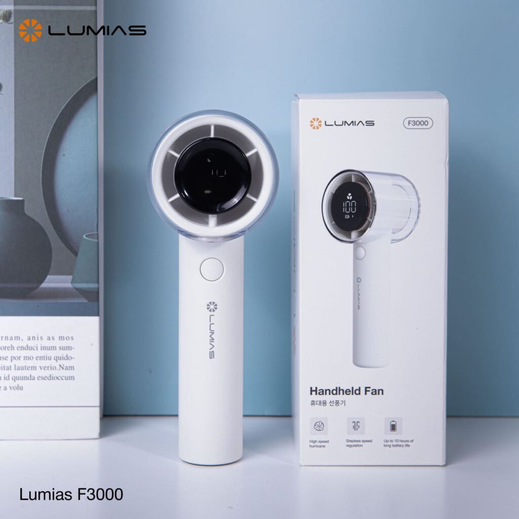 Quạt cầm tay Lumias F3000 là mẫu quạt cá nhân nhỏ gọn