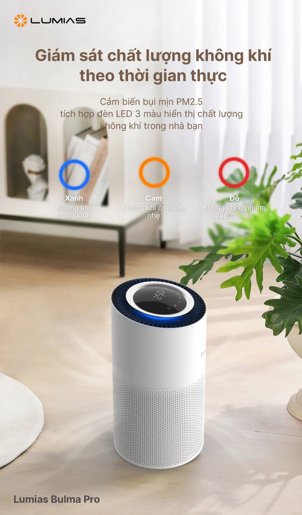 Máy lọc không khí Bulma Pro cảm biến PM2.5