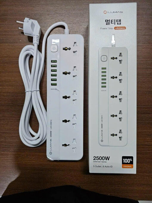 Ổ cắm Lumias LM-C5614 có thiết kế đa năng, vật liệu nhựa PC chống cháy, lõi đồng, màn che an toàn trẻ em, phù hợp gia đình