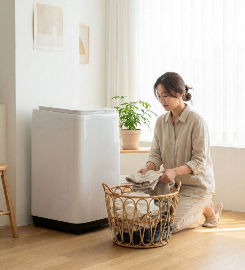 Máy giặt mini Lumias WS050W - Giặt 3kg đồ ướt, 7 chương trình giặt, độ ồn 40dB